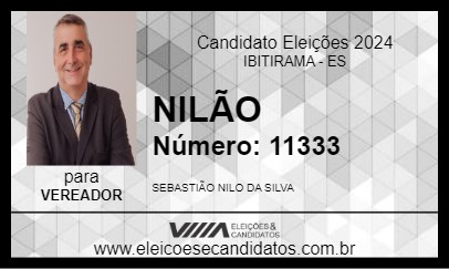 Candidato NILÃO 2024 - IBITIRAMA - Eleições