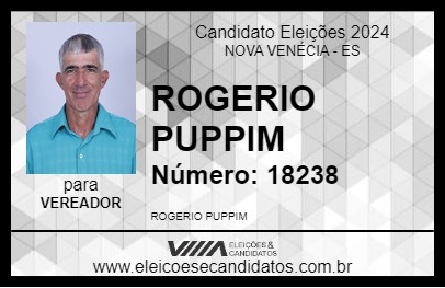 Candidato ROGERIO PUPPIM 2024 - NOVA VENÉCIA - Eleições