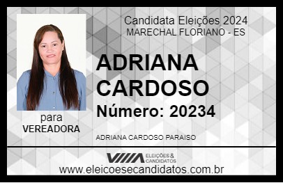 Candidato ADRIANA CARDOSO 2024 - MARECHAL FLORIANO - Eleições