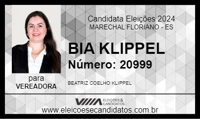 Candidato BIA KLIPPEL 2024 - MARECHAL FLORIANO - Eleições