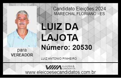 Candidato LUIZ DA LAJOTA 2024 - MARECHAL FLORIANO - Eleições