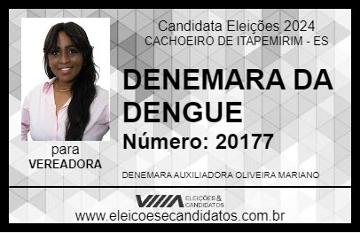 Candidato DENEMARA DA DENGUE 2024 - CACHOEIRO DE ITAPEMIRIM - Eleições