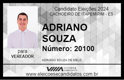 Candidato ADRIANO SOUZA 2024 - CACHOEIRO DE ITAPEMIRIM - Eleições