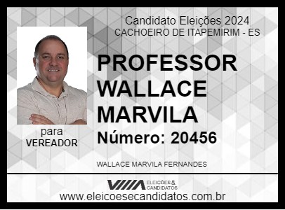 Candidato PROFESSOR WALLACE MARVILA 2024 - CACHOEIRO DE ITAPEMIRIM - Eleições