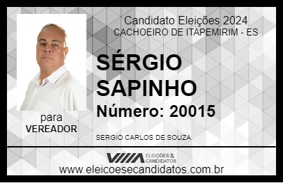 Candidato SÉRGIO SAPINHO 2024 - CACHOEIRO DE ITAPEMIRIM - Eleições