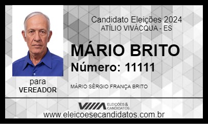 Candidato MÁRIO BRITO 2024 - ATÍLIO VIVÁCQUA - Eleições