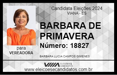 Candidato BARBARA DE PRIMAVERA 2024 - VIANA - Eleições