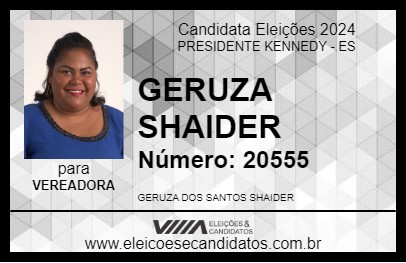 Candidato GERUZA SHAIDER 2024 - PRESIDENTE KENNEDY - Eleições