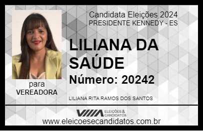 Candidato LILIANA SANTOS 2024 - PRESIDENTE KENNEDY - Eleições