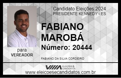 Candidato FABIANO MAROBÁ 2024 - PRESIDENTE KENNEDY - Eleições