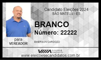 Candidato BRANCO 2024 - SÃO MATEUS - Eleições