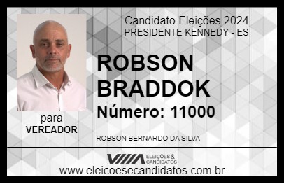 Candidato ROBSON BRADDOK 2024 - PRESIDENTE KENNEDY - Eleições