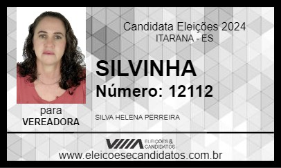 Candidato SILVINHA 2024 - ITARANA - Eleições