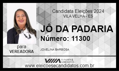 Candidato JÔ DA PADARIA 2024 - VILA VELHA - Eleições