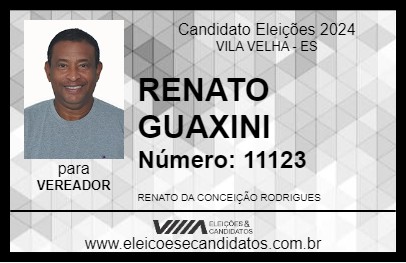 Candidato RENATO GUAXINI 2024 - VILA VELHA - Eleições