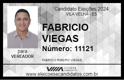 Candidato FABRICIO VIEGAS 2024 - VILA VELHA - Eleições