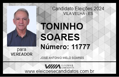 Candidato TONINHO SOARES 2024 - VILA VELHA - Eleições