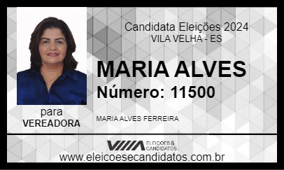 Candidato MARIA ALVES 2024 - VILA VELHA - Eleições