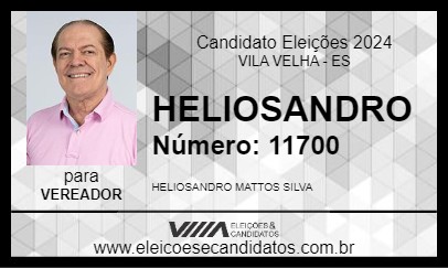 Candidato HELIOSANDRO 2024 - VILA VELHA - Eleições