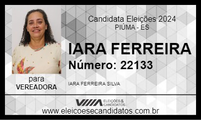 Candidato IARA FERREIRA 2024 - PIÚMA - Eleições