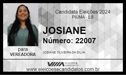 Candidato JOSIANE 2024 - PIÚMA - Eleições