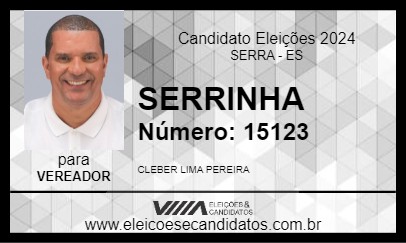 Candidato CLEBER SERRINHA 2024 - SERRA - Eleições