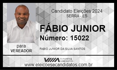 Candidato FÁBIO JUNIOR 2024 - SERRA - Eleições