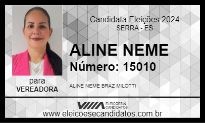 Candidato ALINE NEME 2024 - SERRA - Eleições