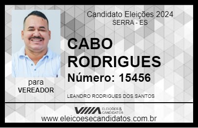 Candidato CABO RODRIGUES 2024 - SERRA - Eleições