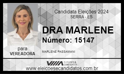 Candidato DRA MARLENE 2024 - SERRA - Eleições