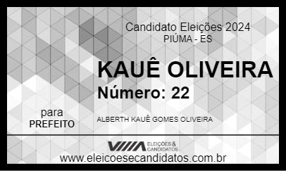 Candidato KAUÊ OLIVEIRA 2024 - PIÚMA - Eleições