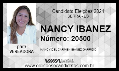 Candidato NANCY IBANEZ 2024 - SERRA - Eleições