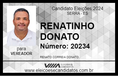 Candidato RENATINHO DONATO 2024 - SERRA - Eleições