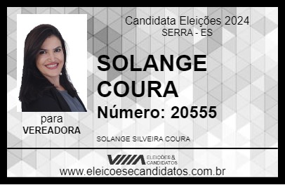 Candidato SOLANGE COURA 2024 - SERRA - Eleições