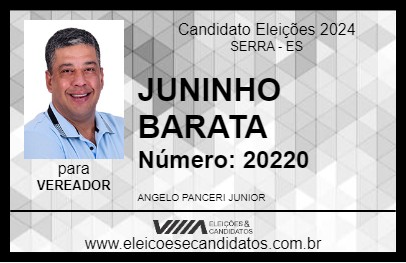 Candidato JUNINHO BARATA 2024 - SERRA - Eleições