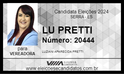 Candidato LU PRETTI 2024 - SERRA - Eleições