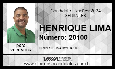 Candidato HENRIQUE LIMA 2024 - SERRA - Eleições