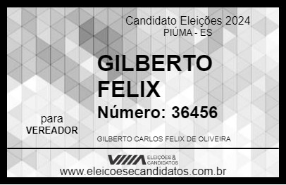 Candidato GILBERTO FELIX 2024 - PIÚMA - Eleições