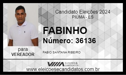 Candidato FABINHO 2024 - PIÚMA - Eleições