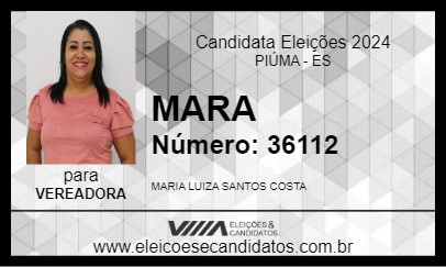 Candidato MARA 2024 - PIÚMA - Eleições