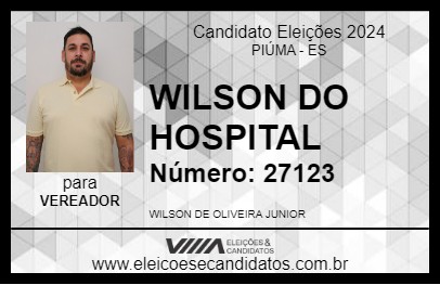 Candidato WILSON DO HOSPITAL 2024 - PIÚMA - Eleições