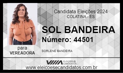 Candidato SOL BANDEIRA 2024 - COLATINA - Eleições