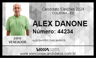 Candidato ALEX DANONE 2024 - COLATINA - Eleições