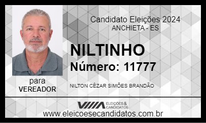 Candidato NILTINHO 2024 - ANCHIETA - Eleições