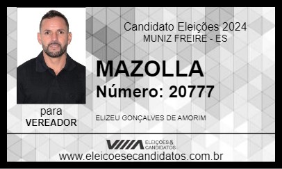 Candidato MAZOLLA 2024 - MUNIZ FREIRE - Eleições