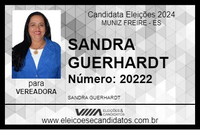 Candidato SANDRA GUERHARDT 2024 - MUNIZ FREIRE - Eleições