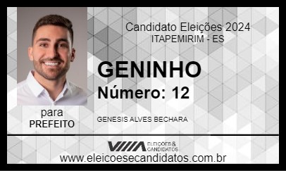 Candidato GENINHO 2024 - ITAPEMIRIM - Eleições