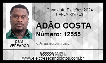 Candidato ADÃO COSTA 2024 - ITAPEMIRIM - Eleições