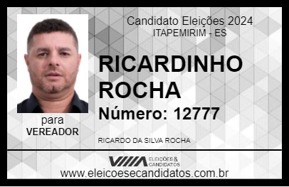 Candidato RICARDINHO ROCHA 2024 - ITAPEMIRIM - Eleições