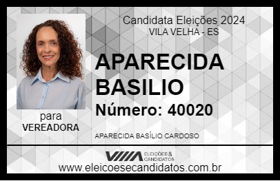 Candidato APARECIDA BASILIO 2024 - VILA VELHA - Eleições